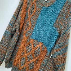 VINTAGE Oversized Knitted Grandpa Sweater